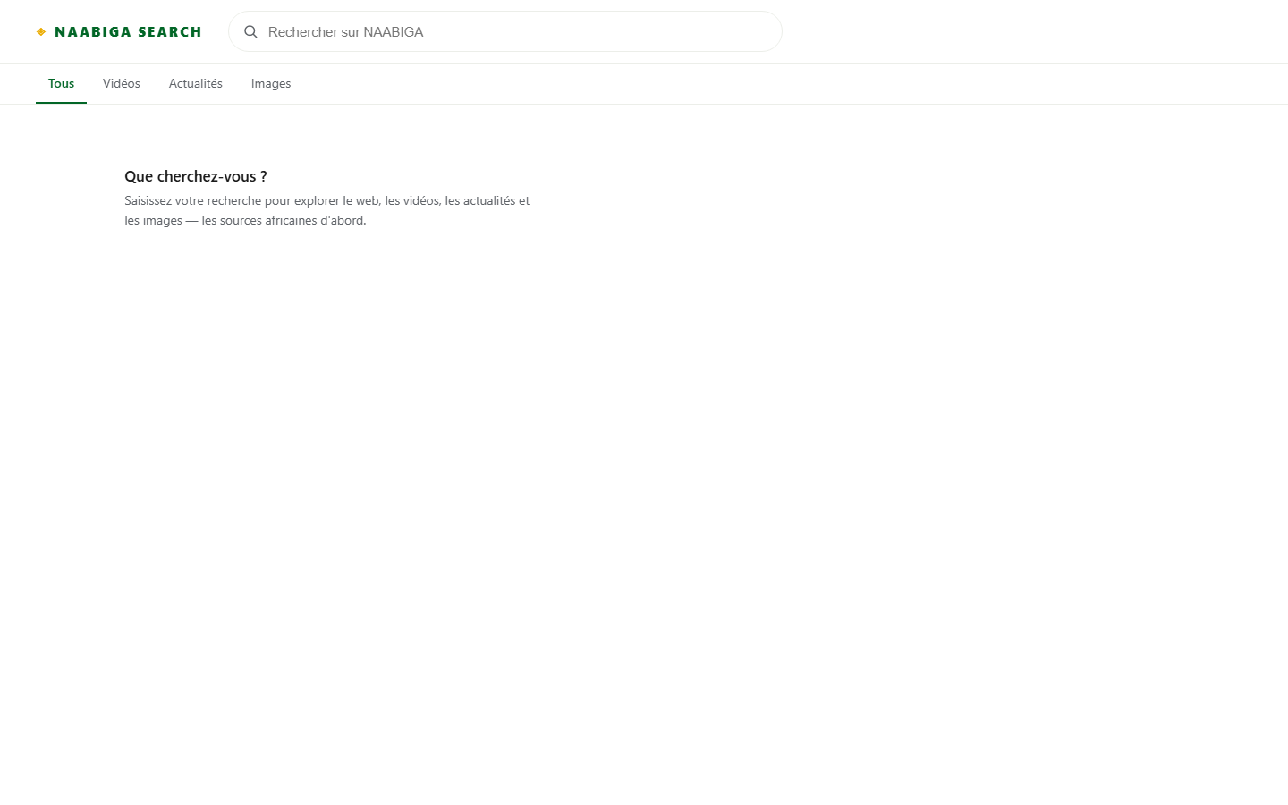 Accueil de NAABIGA Search